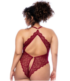 Body grande taille couleur framboise 